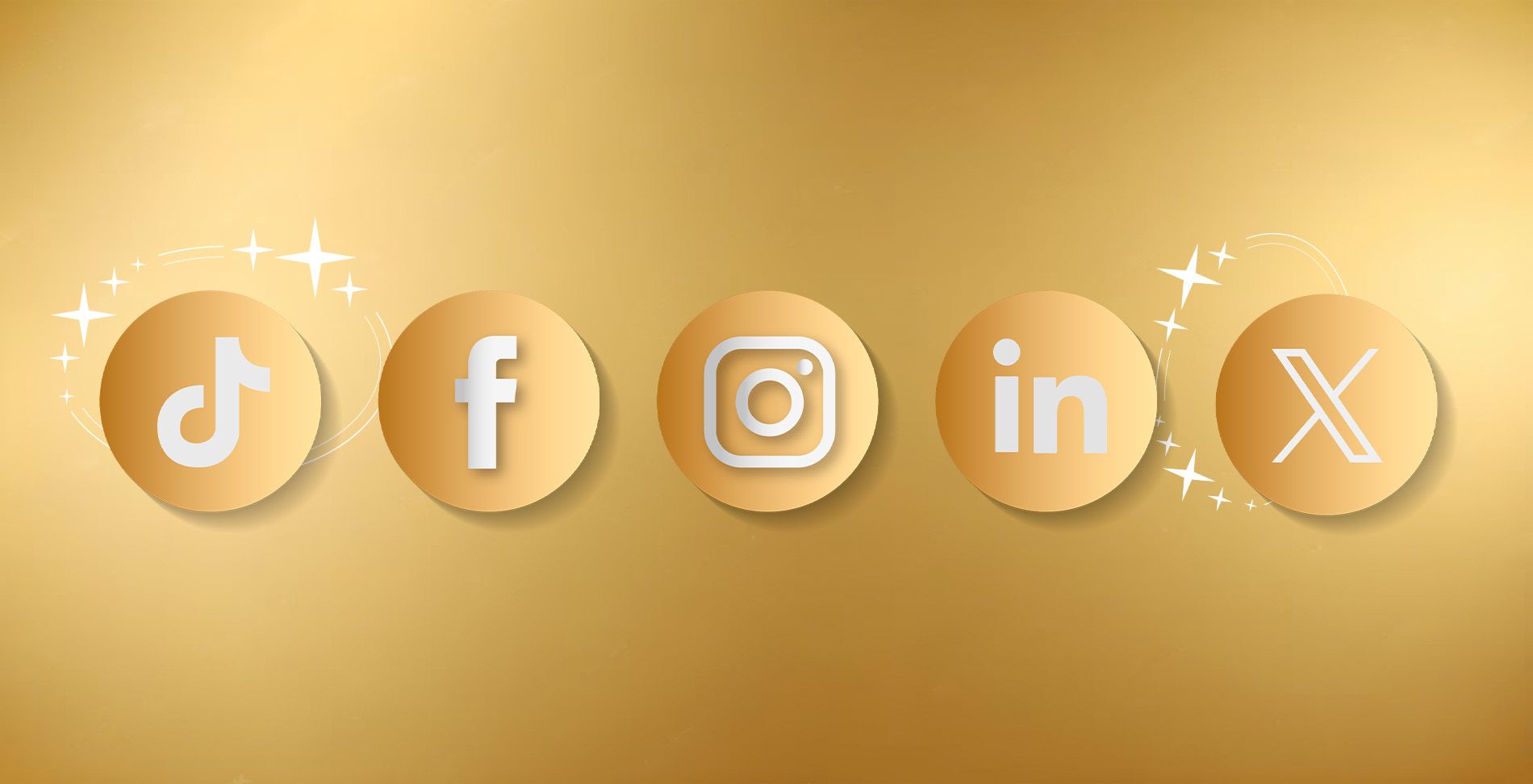 redes sociales estilo dorado